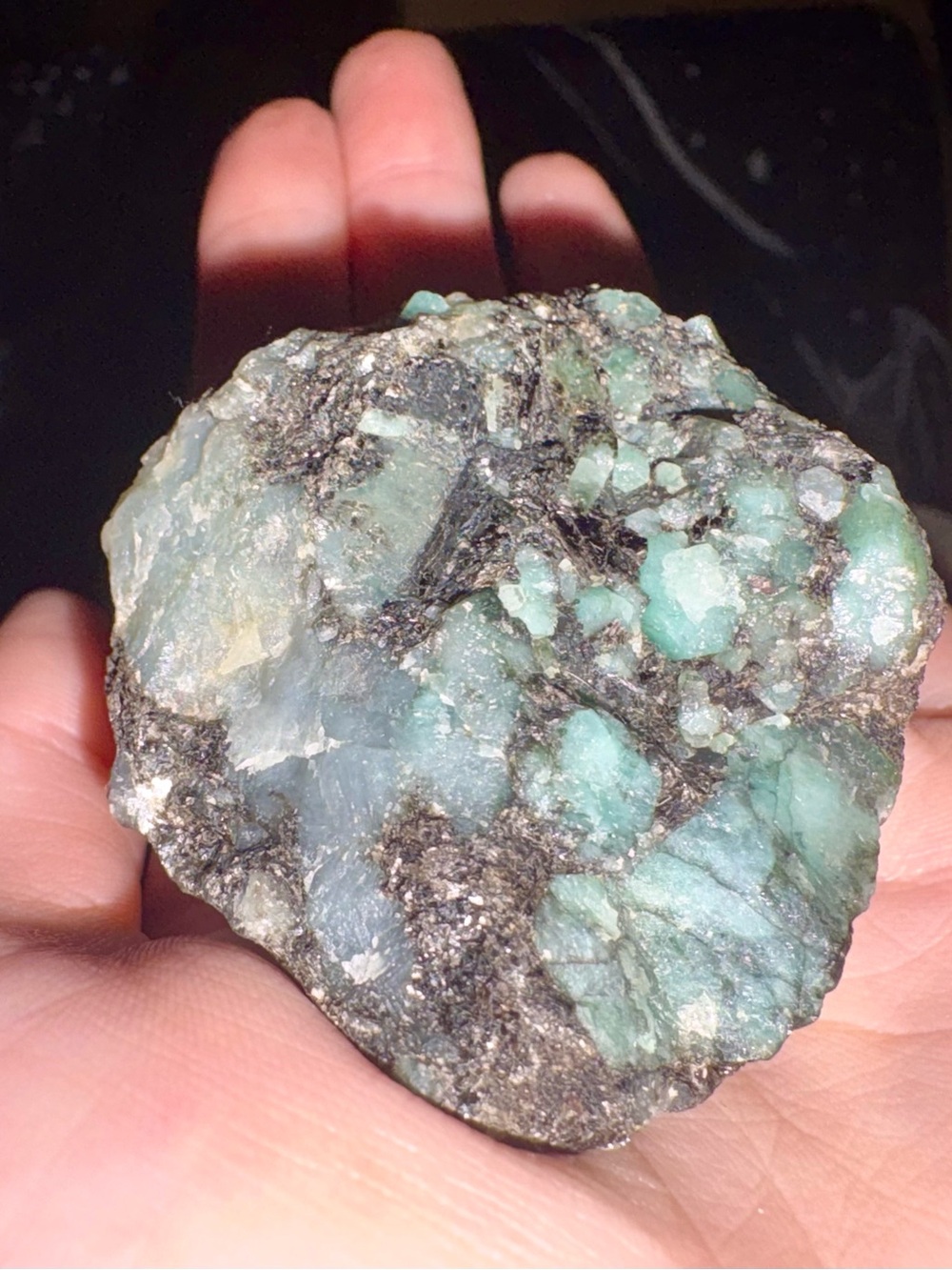 Raw Green Gemstone Pocket Specimen